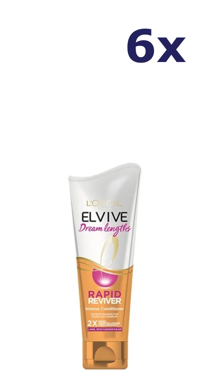 6x L'Oreal Elvive Conditioner Rapid Reviver Dream lenghts 180ml