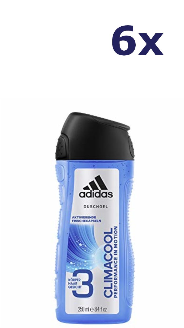 6x Adidas Climacool Men Douchegel 250 ml