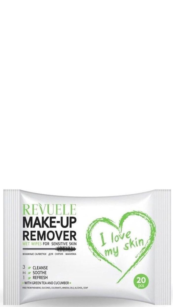 Revuele Make-Up Remover Doekjes Groene thee komkommer 20st