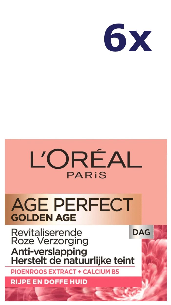 6x L'Oreal Skin Age Perfect Golden Age Dagcreme 50ML