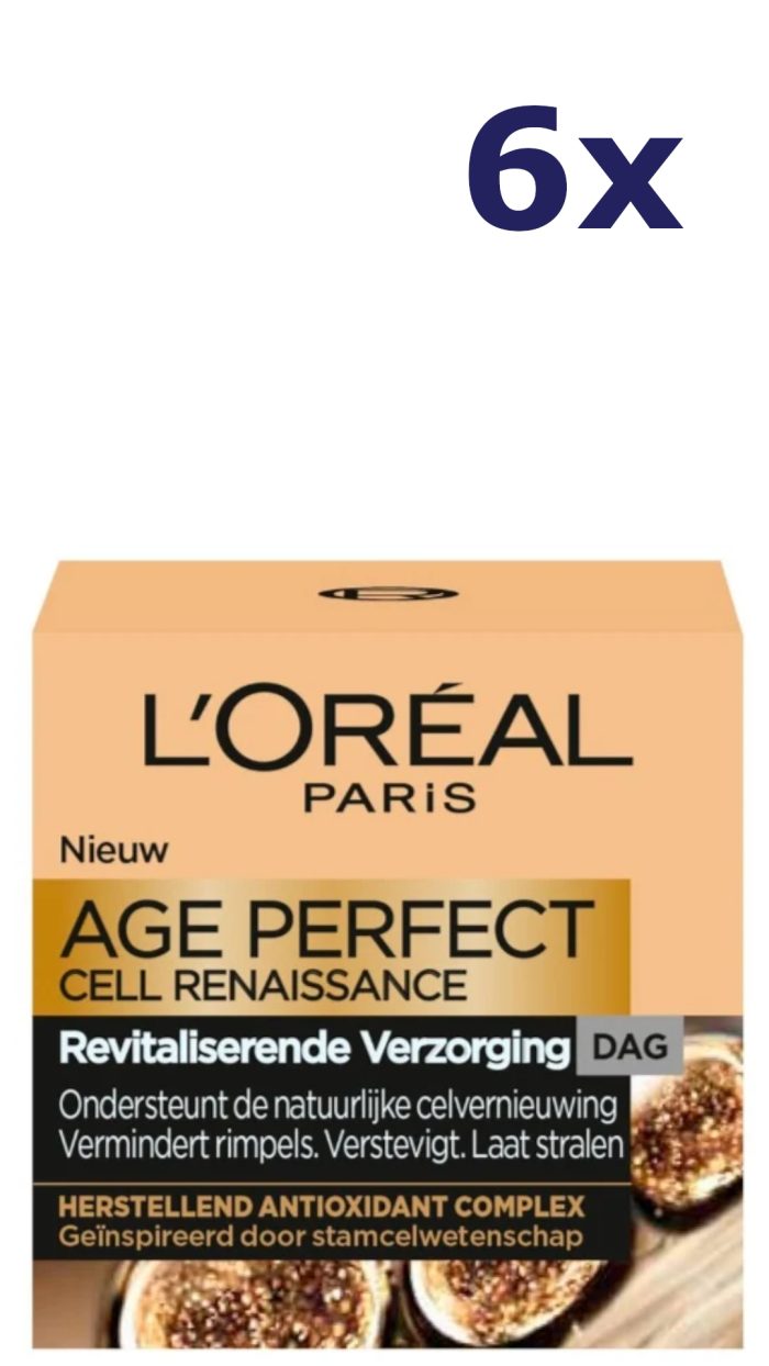 6x L'Oreal Skin Age Perfect Cell Renaissance Dagcreme 50ML