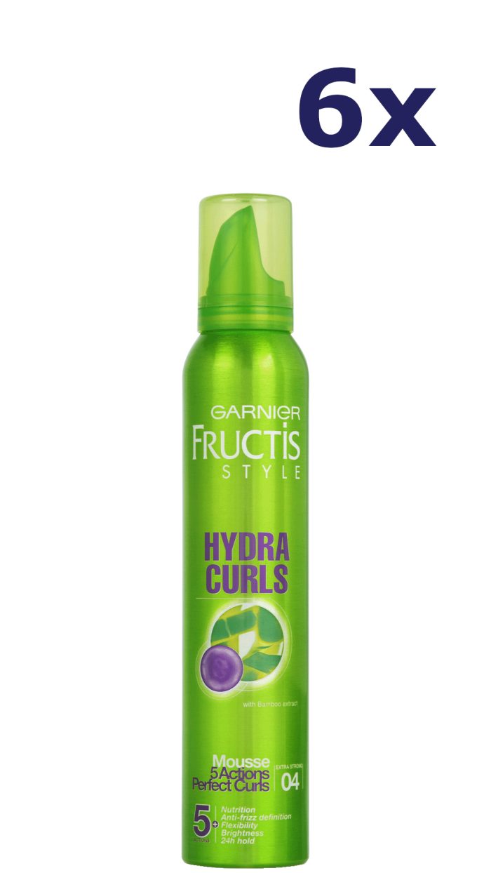 6x Garnier Fructis style Style Mousse Hydra Krullen 200ML