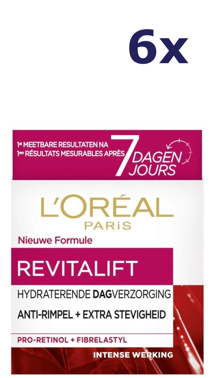 6x L'Oreal Skin Revitalift Dagcreme 50ML