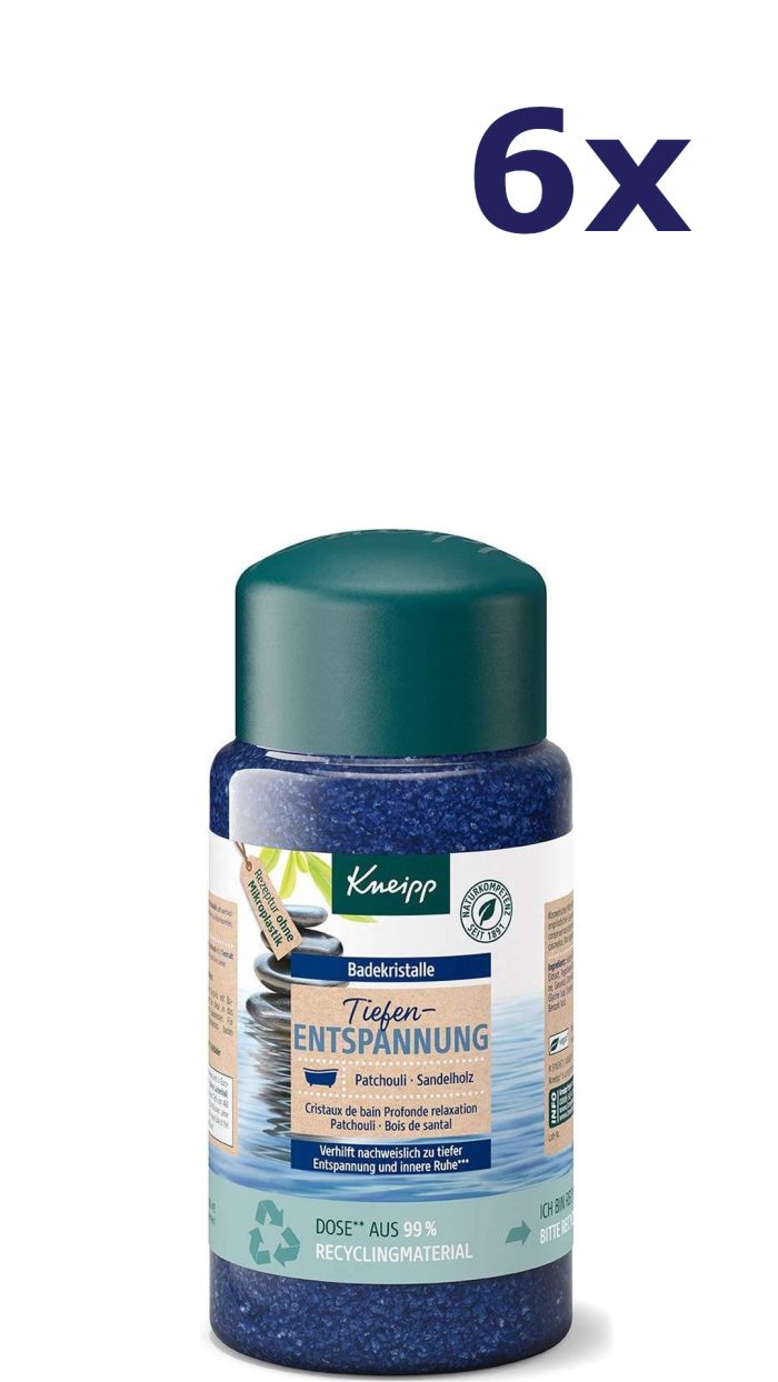 6x Kneipp Badkristallen Tiefen Entspannung – Patchouli 600 gram