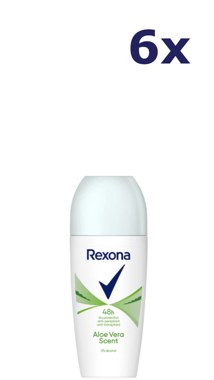 6x Rexona Deo Roll-on - 50ml - Aloe Vera Scent