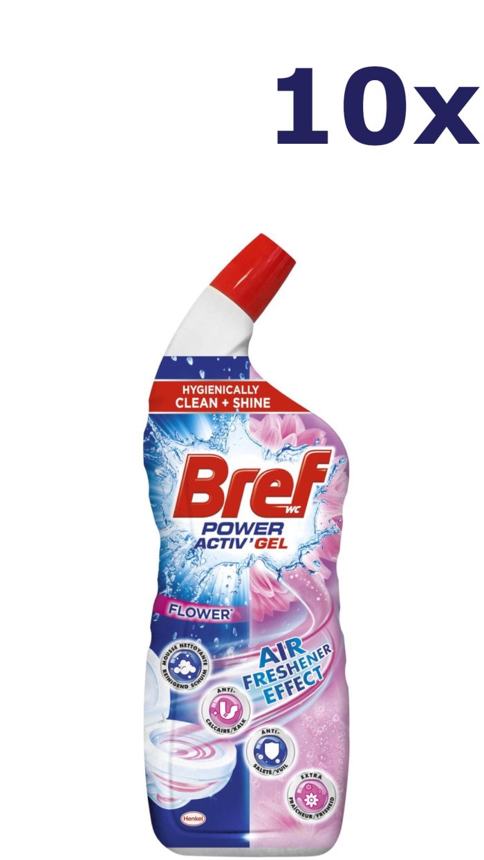 10x Bref Wc gel - 700ml - power activ flower