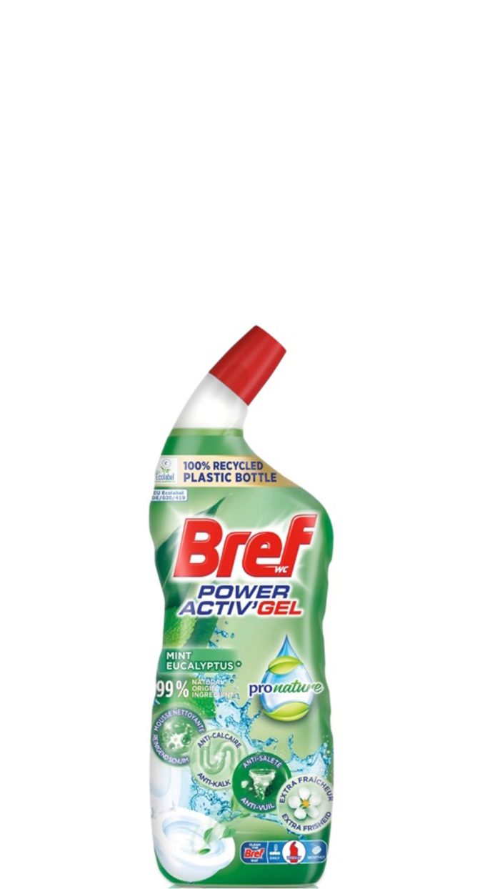 Bref Wc gel - 700ml - power active pronature munt eucalyptus