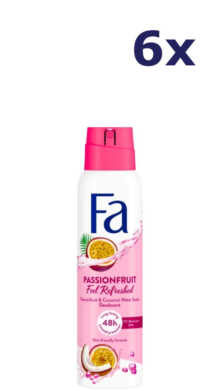 6x Fa Deo Spray 150 ml Passion Fruit