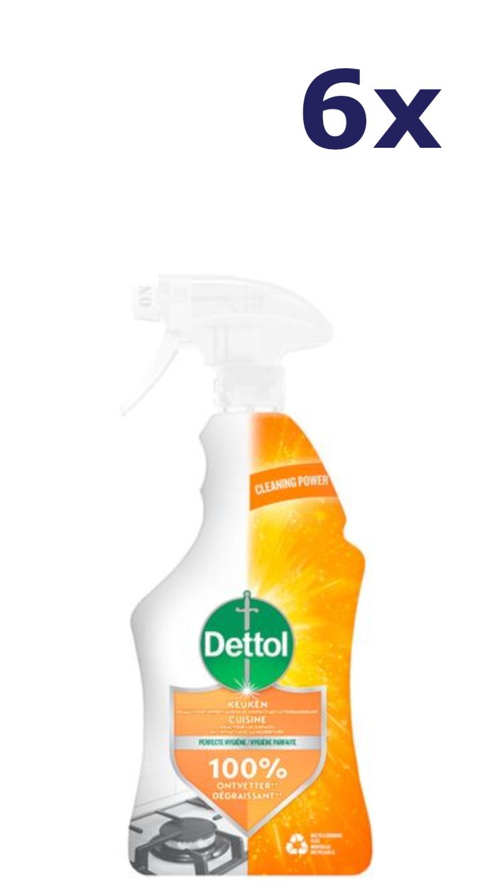 6x Dettol 500ml spray allesreiniger keuken