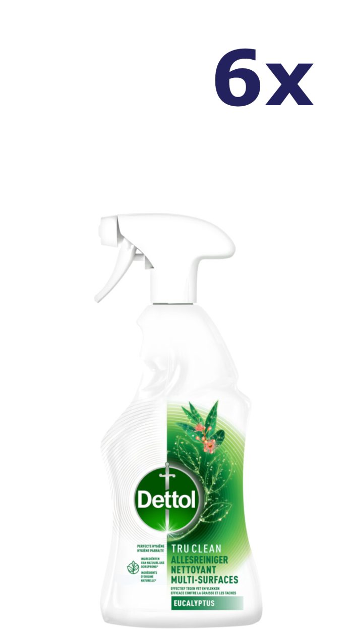 6x Dettol 500ml spray allesreiniger eucalyptus