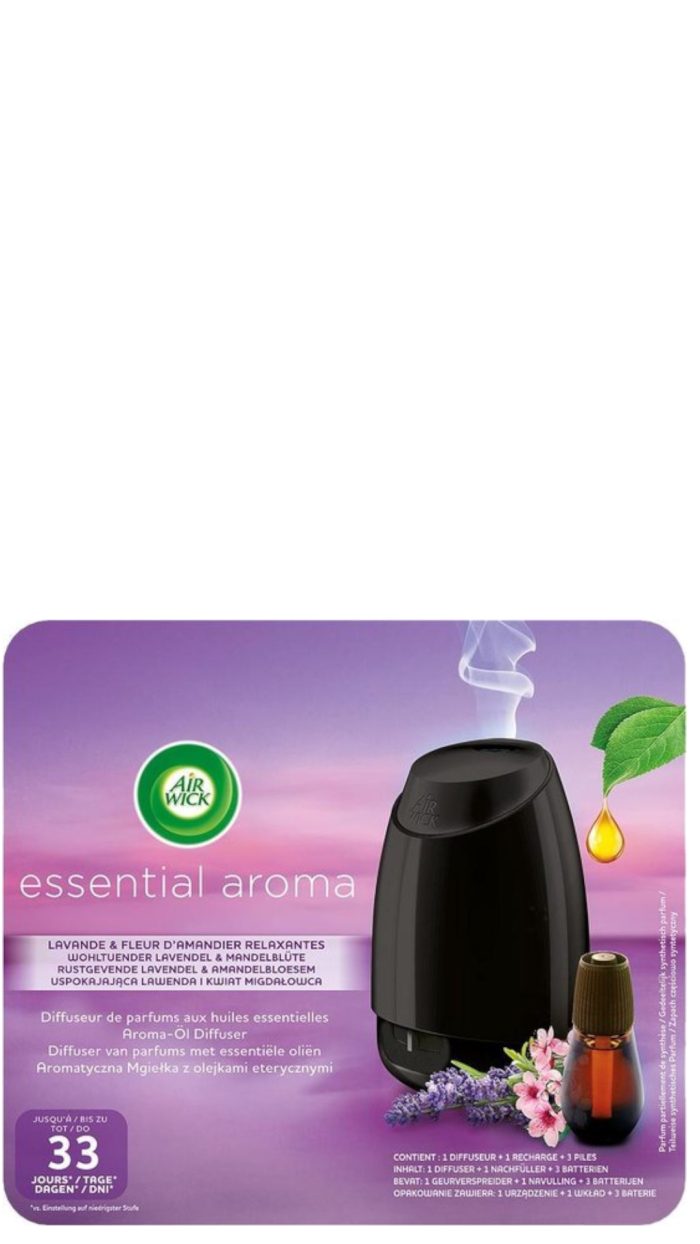 Airwick Essential aroma - starterkit - rustgevende lavendel en amandelbloesem