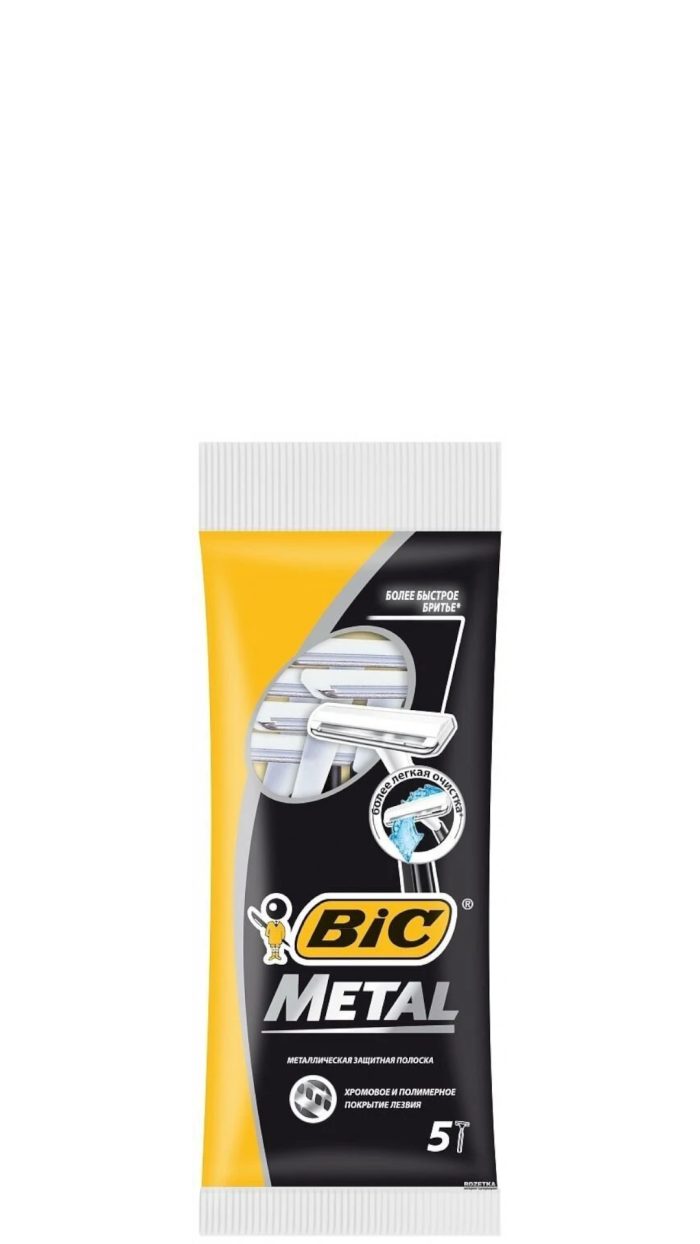 Bic 5x wegwerpscheermesjes men metal