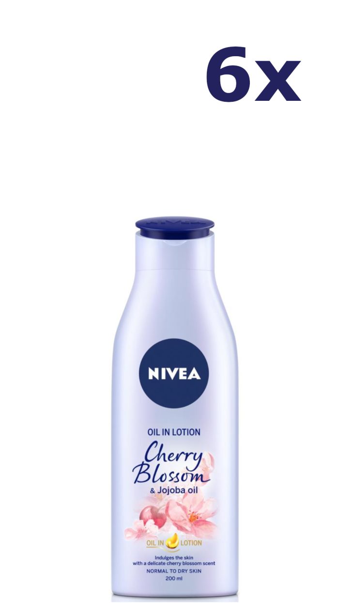 6x Nivea Bodylotion - Oil Cherry Blossom 400 ml