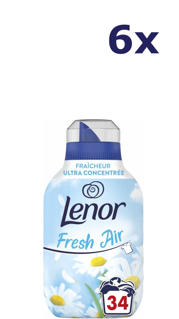 6x Lenor Wasverzachter - 34sc476ml - fresh air - sensitive