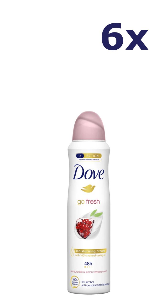 6x Dove Deospray - Go Fresh Granaatappel 150 ml