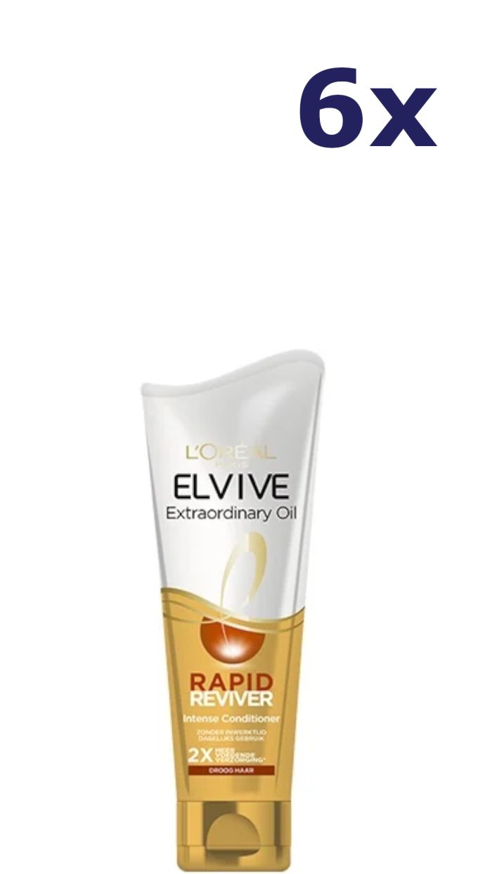 6x L'Oréal Paris Elvive Extraordinary Oil Rapid Reviver 180ml Conditioner