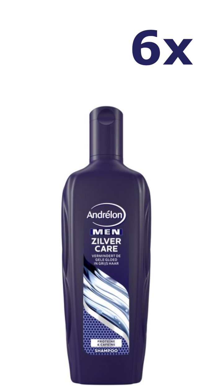 6x Andrelon Shampoo Men – Zilver Care 300 ml