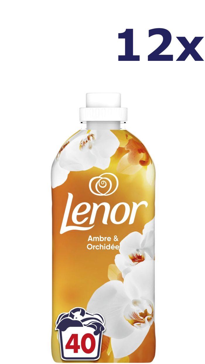 12x Lenor Wasverzachter - 40sc840ml - collection bien-être - amber & orchidee