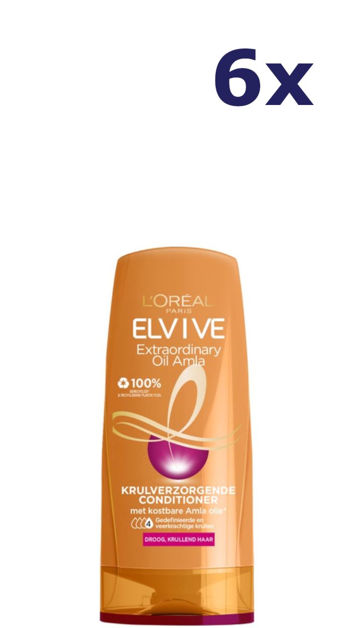 6x L’Oreal Elvive Conditioner – Extraordinary Oil Krulverzorging 200 ml