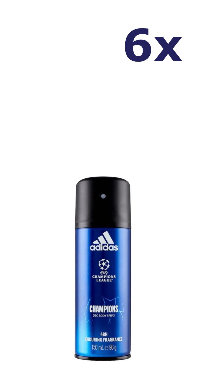 6x Adidas 150ml deo spray UEFA Champions