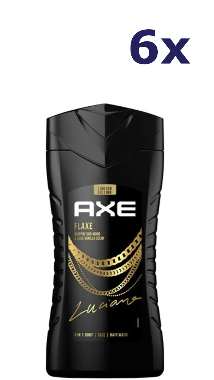 6x Axe Douchegel flaxe 250ML