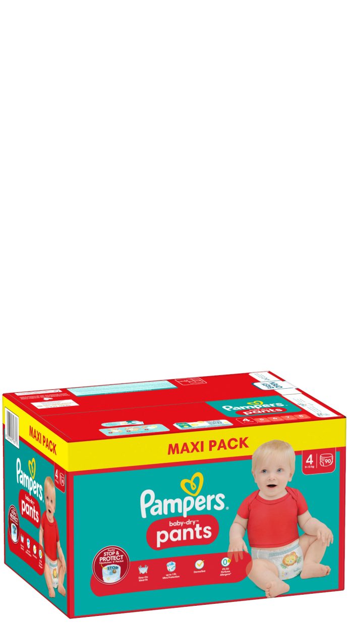 Pampers Baby-dry - luierbroekjes - 90st - N°4