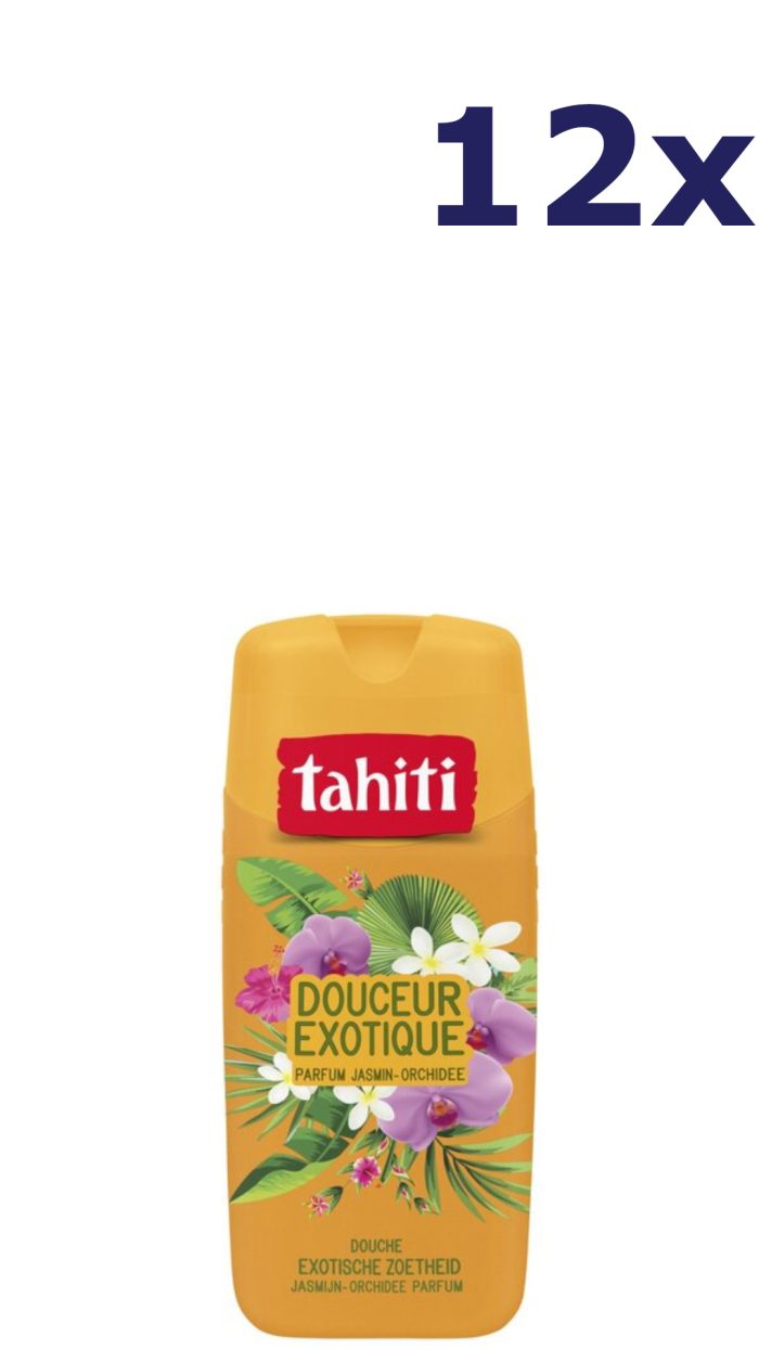 12x Tahiti Douchegel Exotische Zoetheid 320ml Jasmijn Orchidee