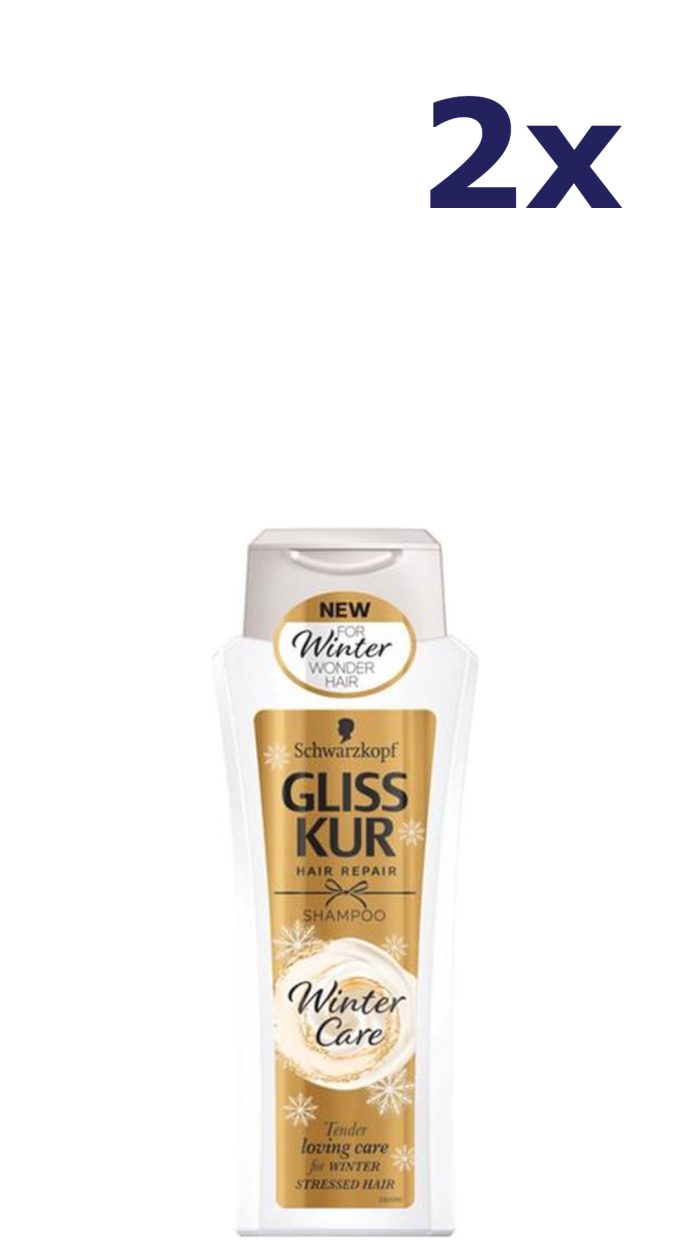 2x Gliss Kur 250ml shampoo winter repair