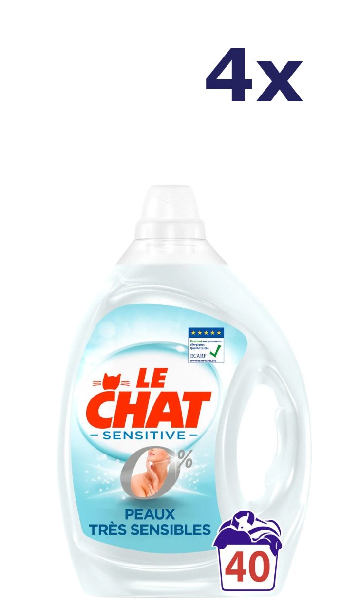 4x Le Chat wasmiddel sensitive 0% 2L-40SC