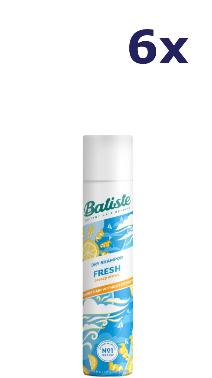 6x Batiste Dry Shampoo 200ml Fresh droogshampoo