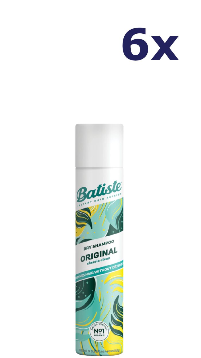 6x  Batiste Dry Shampoo 200ml Original droogshampoo