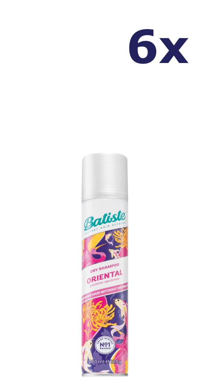 6x Batiste Dry Shampoo 200ml Oriental droogshampoo