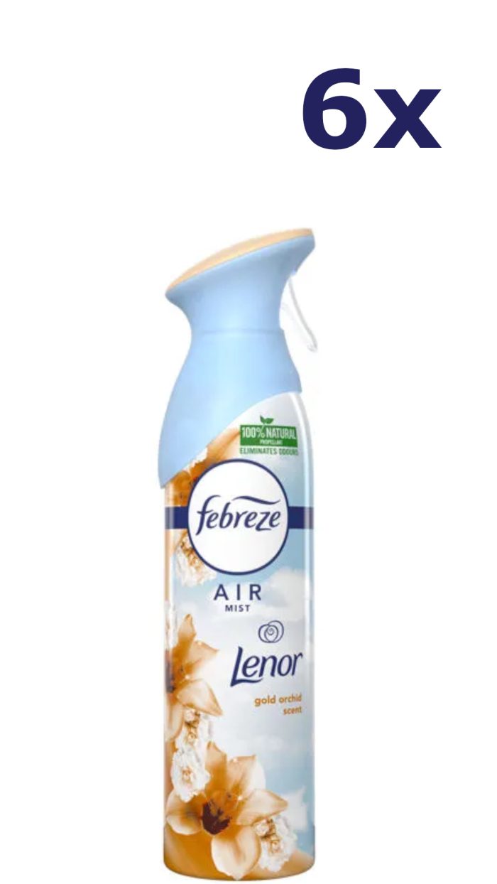 6x Febreze luchtverfrisser Spray 300ml Gold Orchid