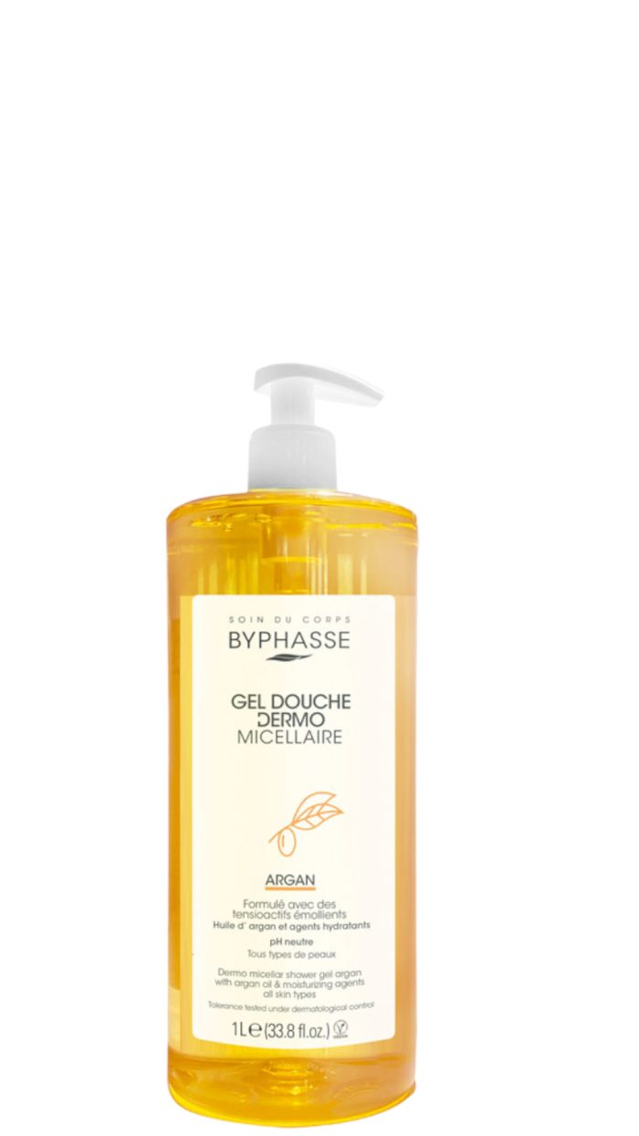 12x Byphasse 1l douchegel dermo micellaire argan