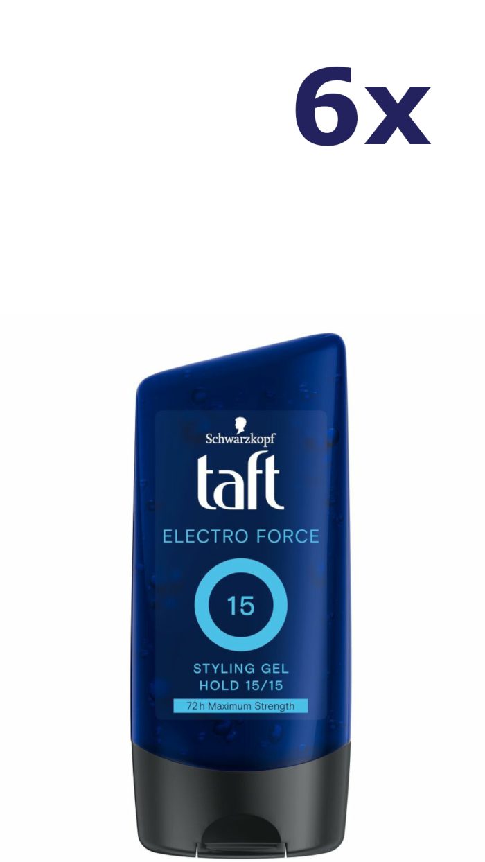 6x Taft 150ml gel electro force