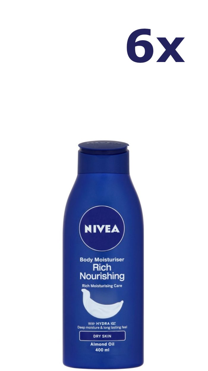 6x Nivea Bodylotion 400ml Rich Nourishing