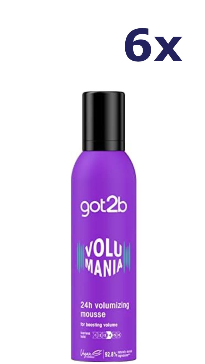 6x Got2B Haarmousse 250ml Volumaniac