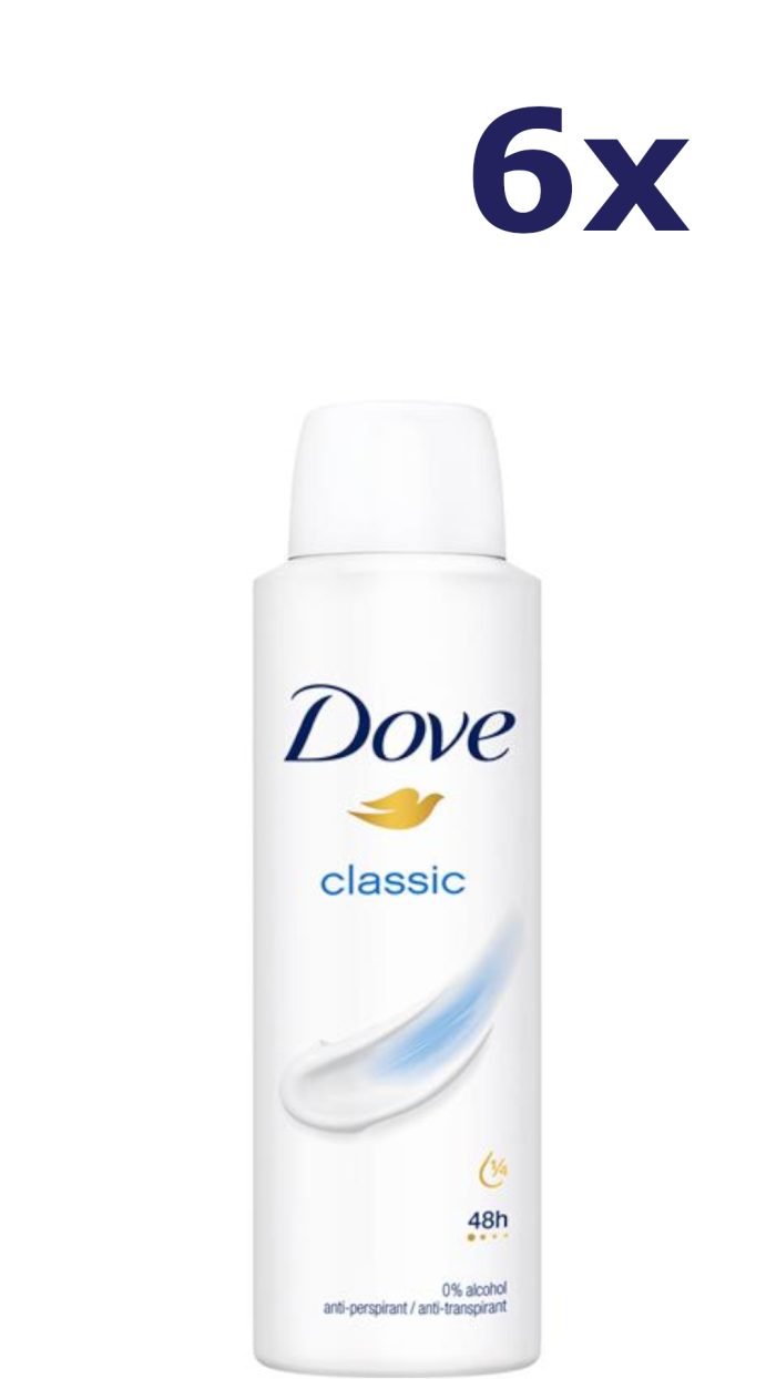 6x Dove deodorant 150ml For Women Classic