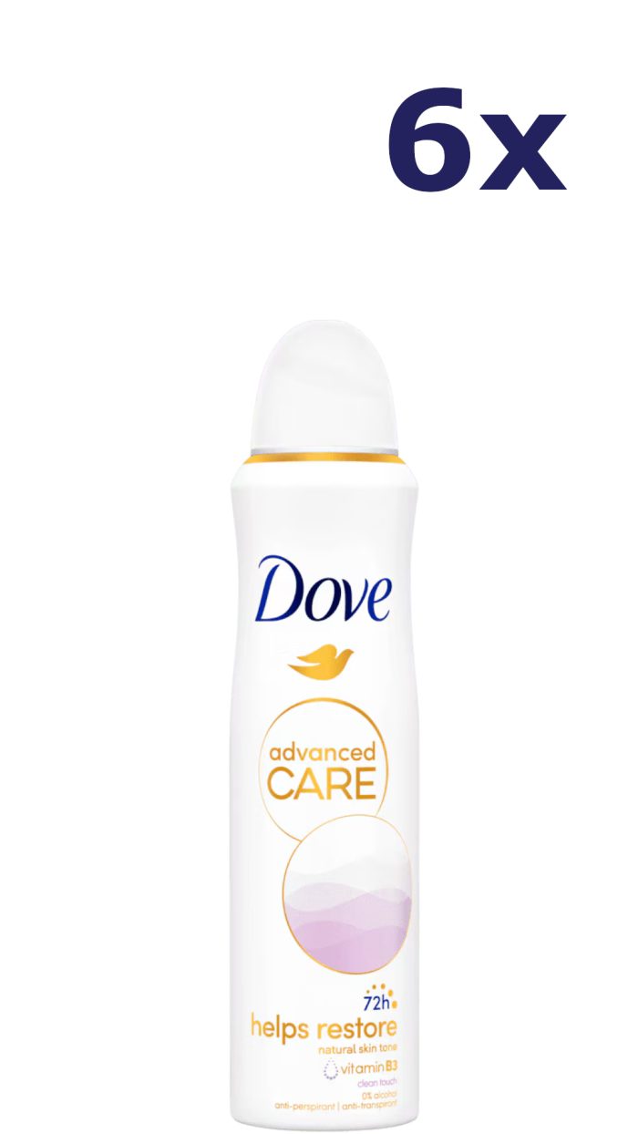 6x Dove Deospray - Clean Touch 150 ml