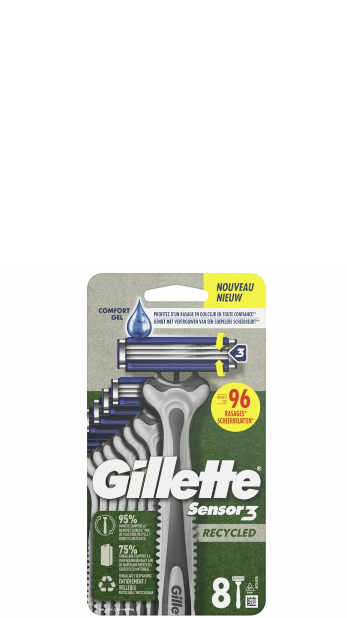 Gillette Sensor3 - wegwerpscheermesjes - recycled 8st