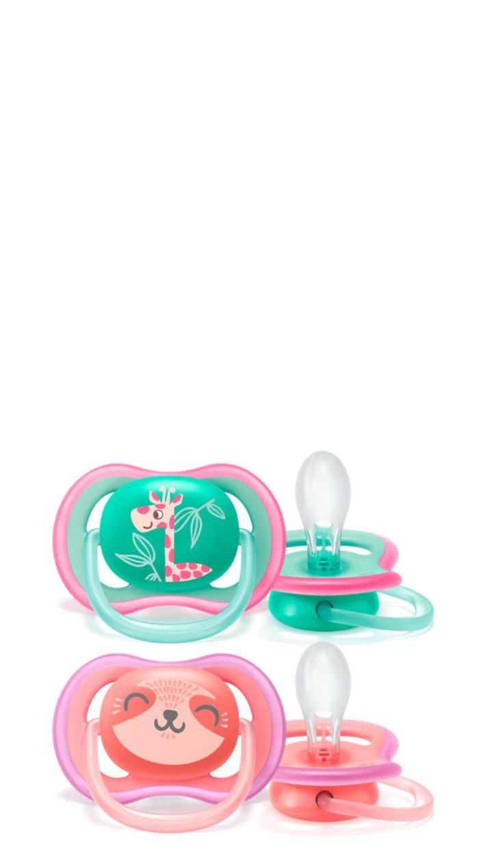 Avent fopspeen 2 stuks 18m+ Ultra Air Girl