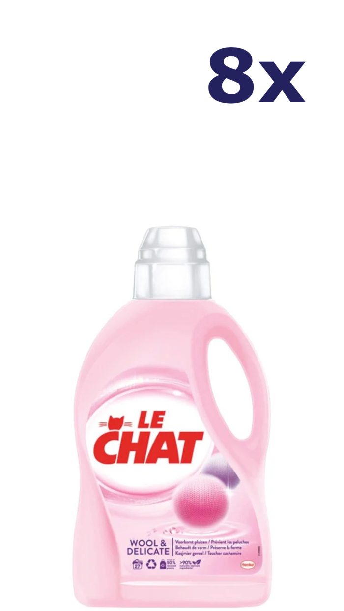 8x Le chat hc Liquid - 27sc1,35L - wool & delicate wasmiddel