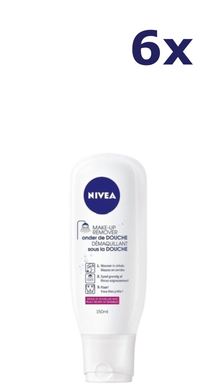 6x Nivea make up remover onder de douche