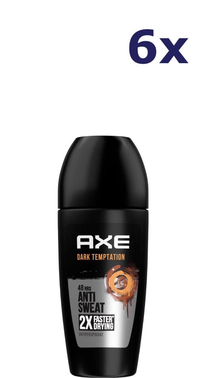 6x Axe Dark Temptation Antitranspirant Roller 50ML