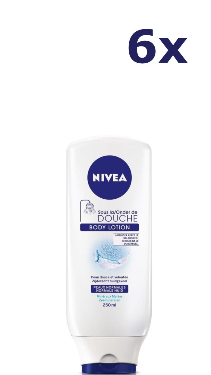 6x NIVEA Body Lotion Onder De Douche 400 ml