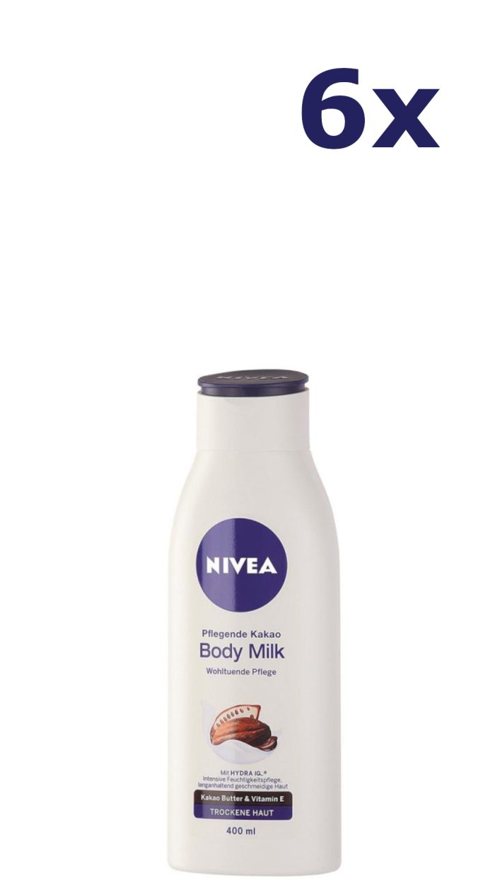 6x Nivea Bodymilk Cacao 400 ml