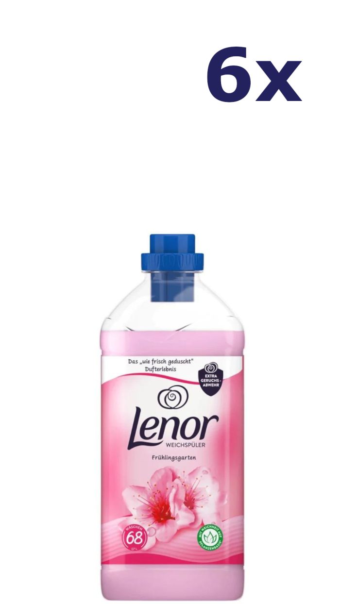 6x Lenor Wasverzachter Spring Garden 68WL, 1,7 l