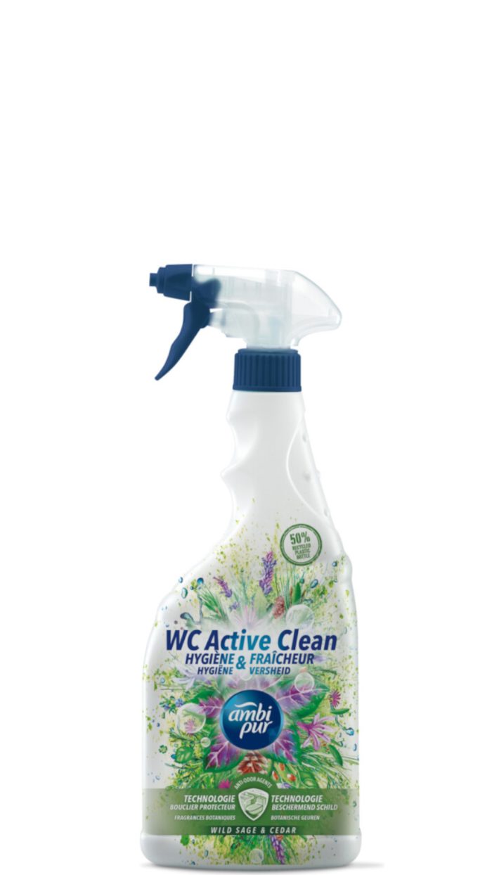 Ambi Pur Wc Active Clean Spray Wilde Salie & Ceder 750 ml WC reiniger