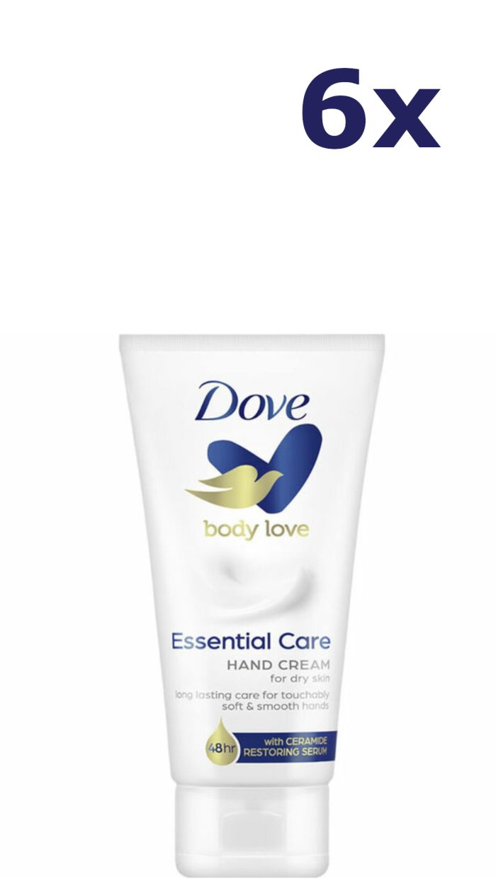 6x Dove Essential Care Handcrème 75 ML