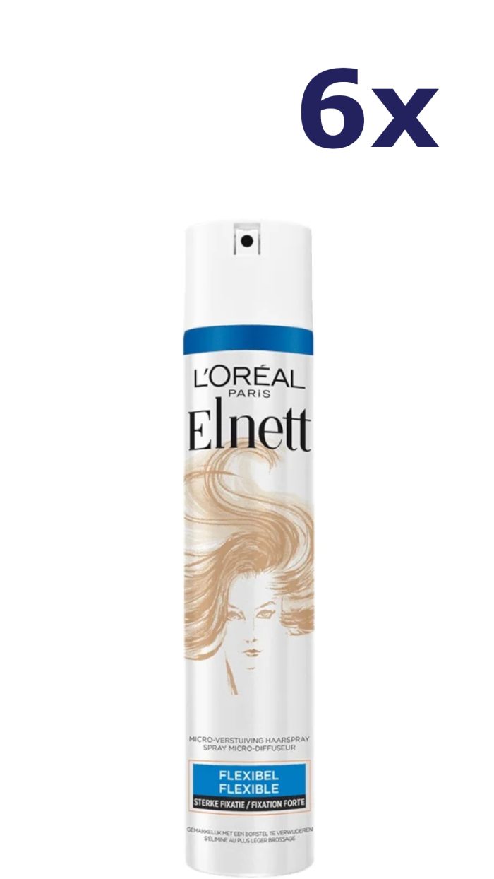 6x L'Oréal Elnett Hairspray 200 ml Flexible